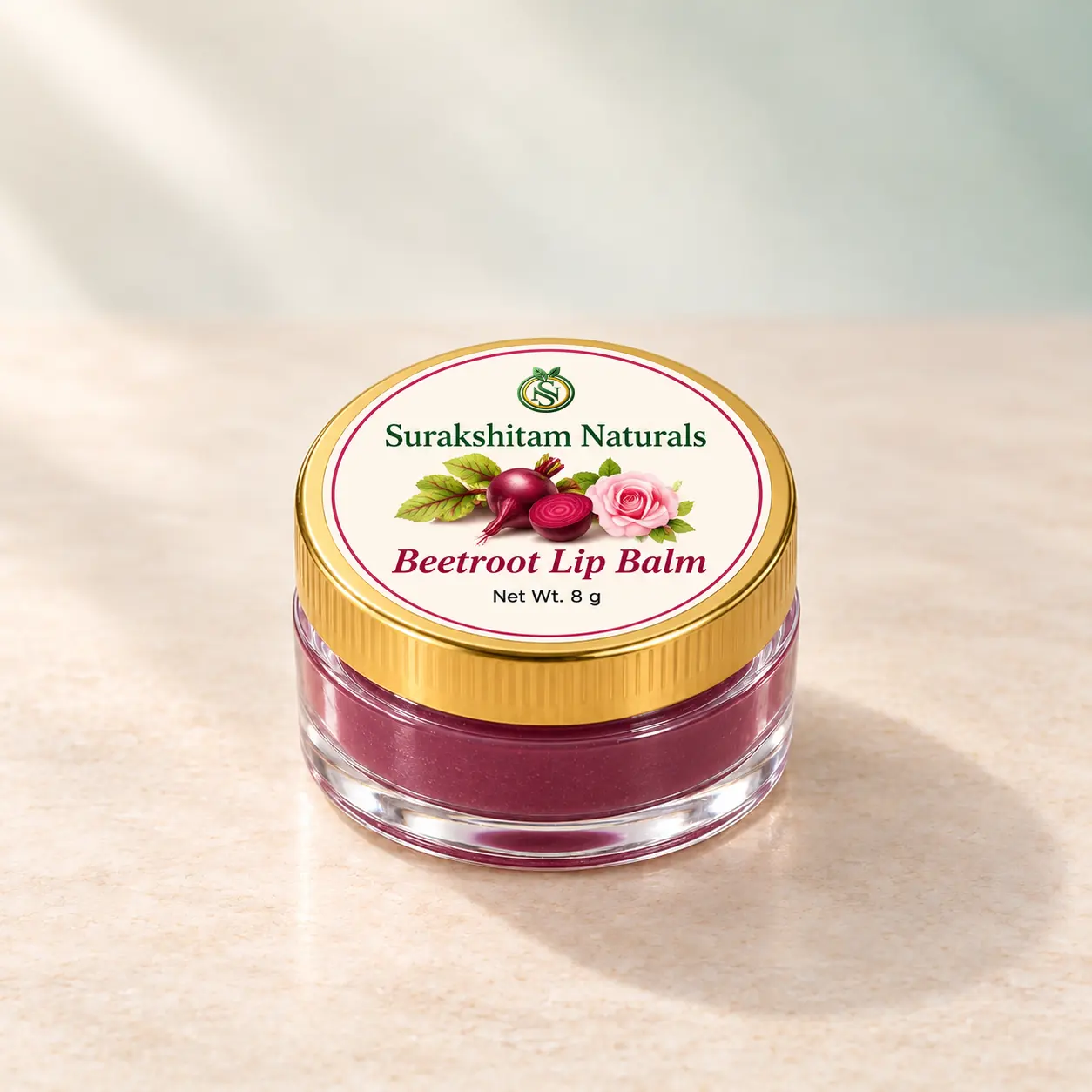 Beetroot Lip Balm (Round Box) — view 1